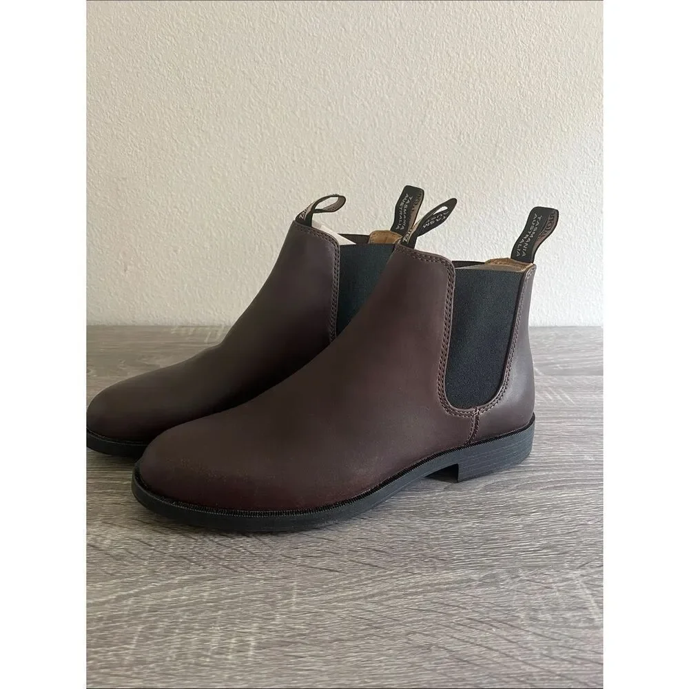 Blundstone 1900 Dress Chelsea Boots Brown Leather Slip On Ankle Boots Mens 8.5
